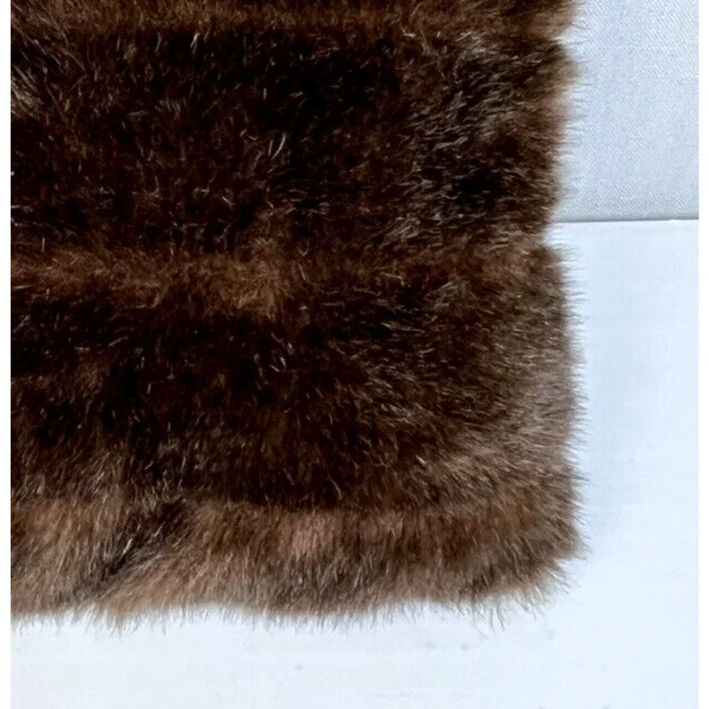 Faux Fur Pillow 15 x 12 Home Decor Custom Made Brown Rustic Cabin Den Man Cave